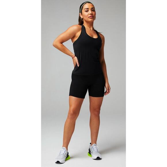 Fabletics Feather Tech Racerback Tank Top Black Womens XL New Athletic Shirt - Picture 3 of 9